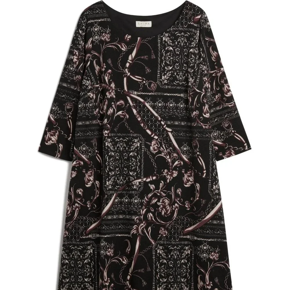 Laura Plus Size Abstract Print Knit Dress - Picture 3 of 3